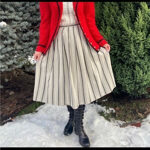 Striped Gray and Black Women's Skirt